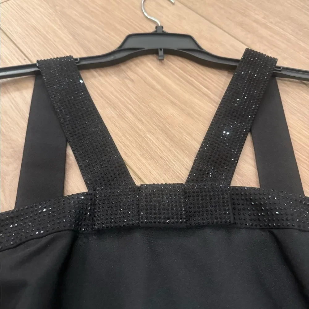 Kate Spade ‘Pave Fit and Flare’ Black Formal Dress with gemmed bow ~ Size: 8